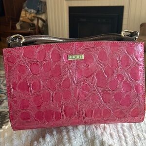 Miche Sleeve Closet Organizer with Pink and Red Sleeve and Brown cloth base bag